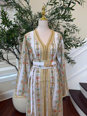 White Embroidery Royale Kuftan