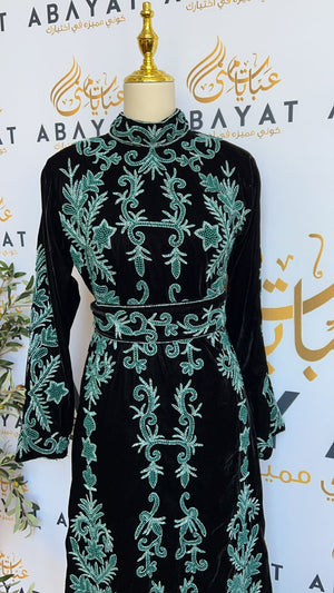 Elegant Black Tatreez Dress