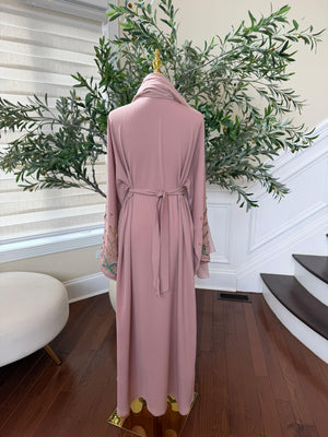 Rose Blush Sequin Abaya