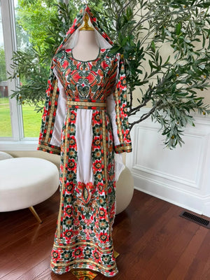 Velvet Embroidery Beaded Thobe