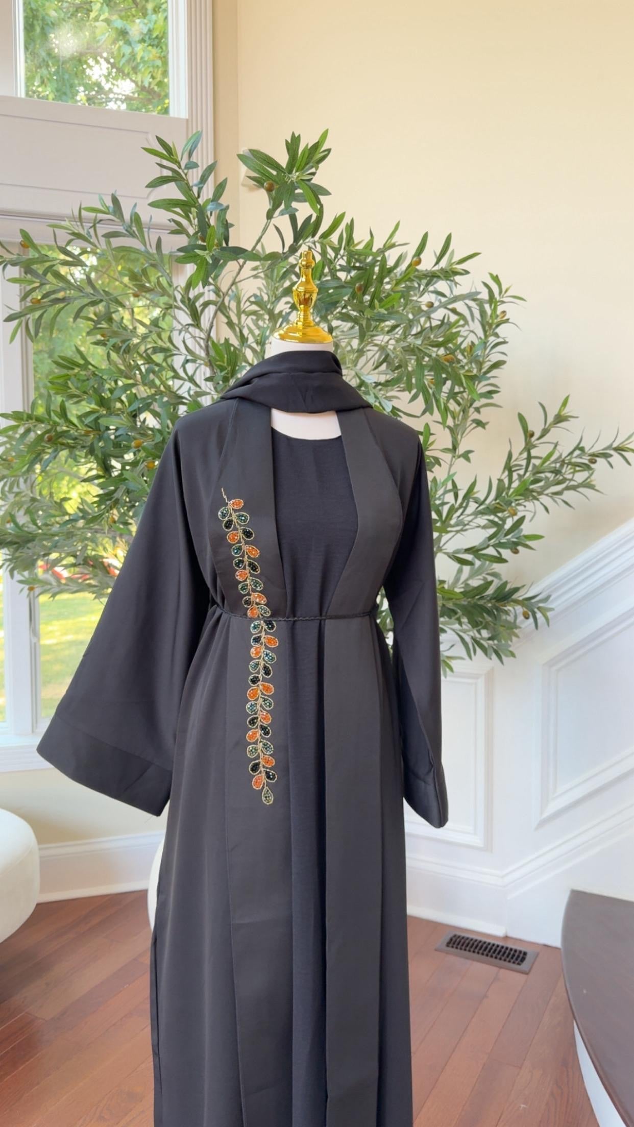 Black Two Piece Abaya