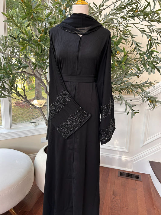 Black Charming Sleeve Design Abaya