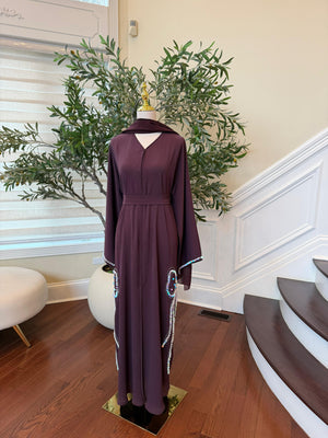 Purple Pearl Abaya