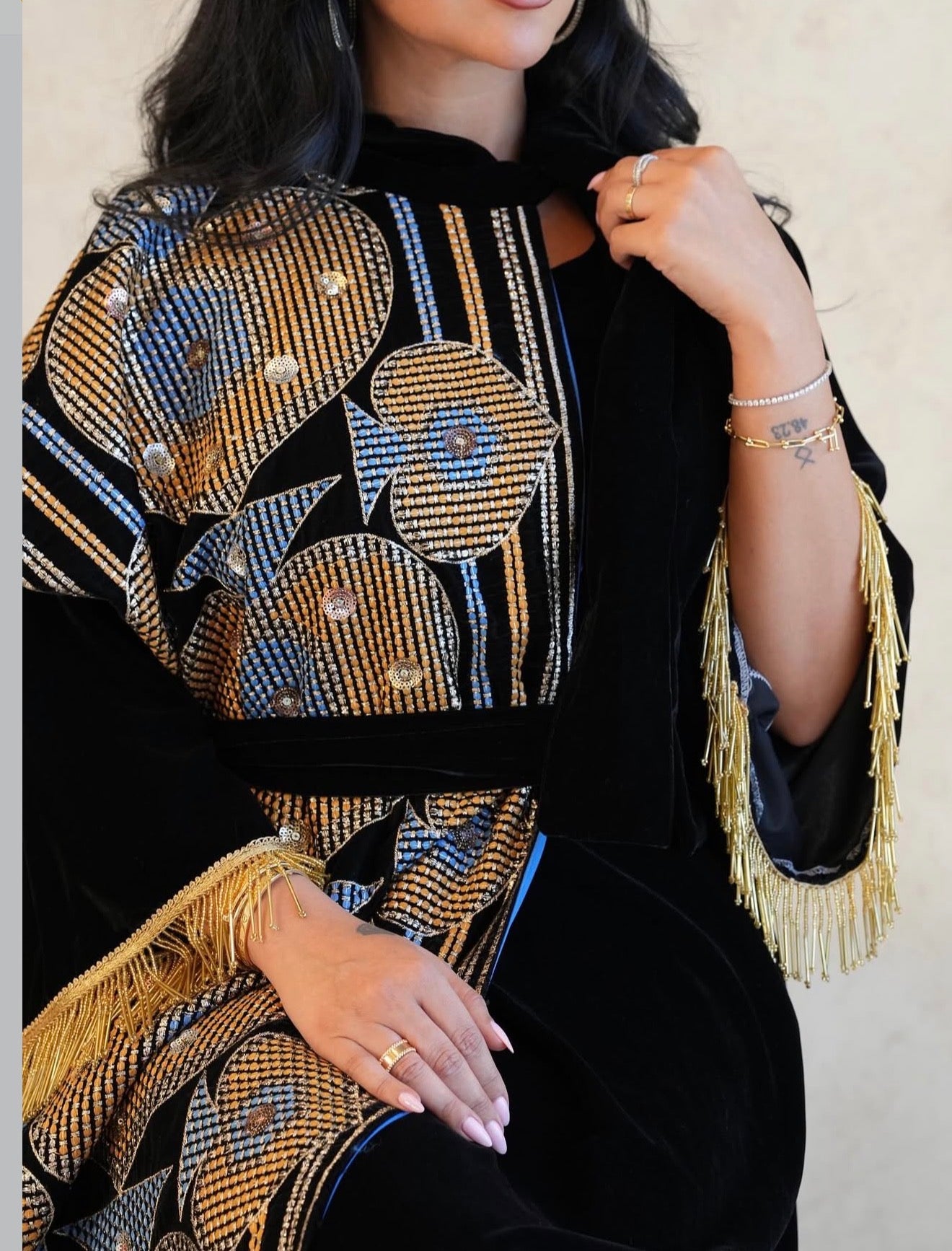 Black Velvet Two Peice Dress