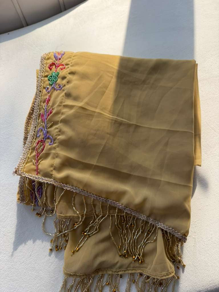 Golden Beaded Stone Khirka Shal