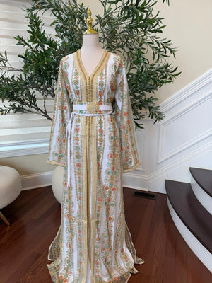 White Embroidery Royale Kuftan