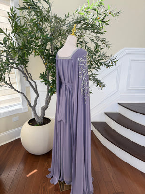 Lavender Drape Elegance Kuftan