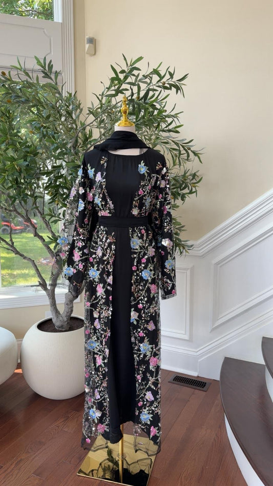 Twilight Bloom Abaya