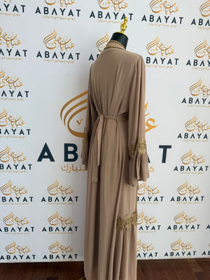 Elegant Peach Cream Dress