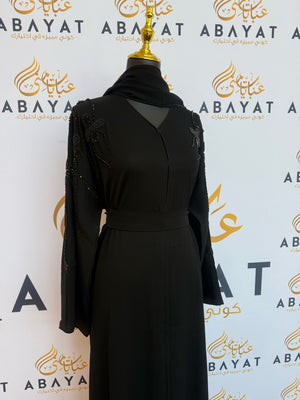 Black Beaded Abaya