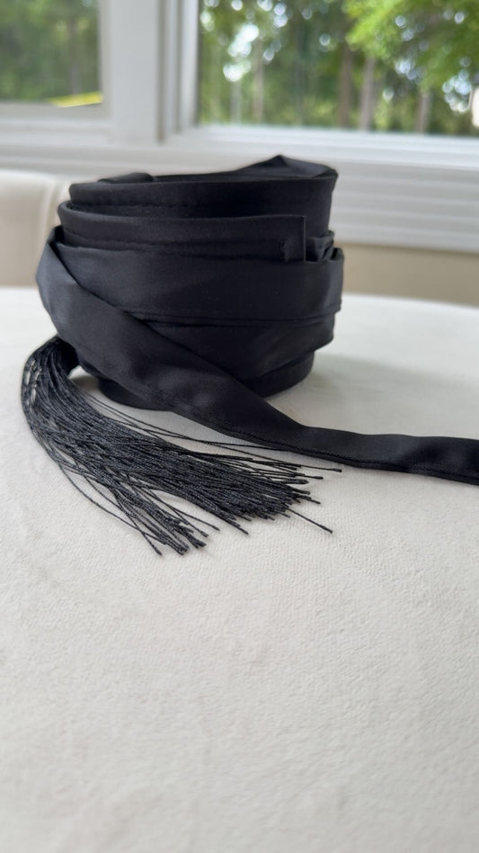 Black Satin Belt