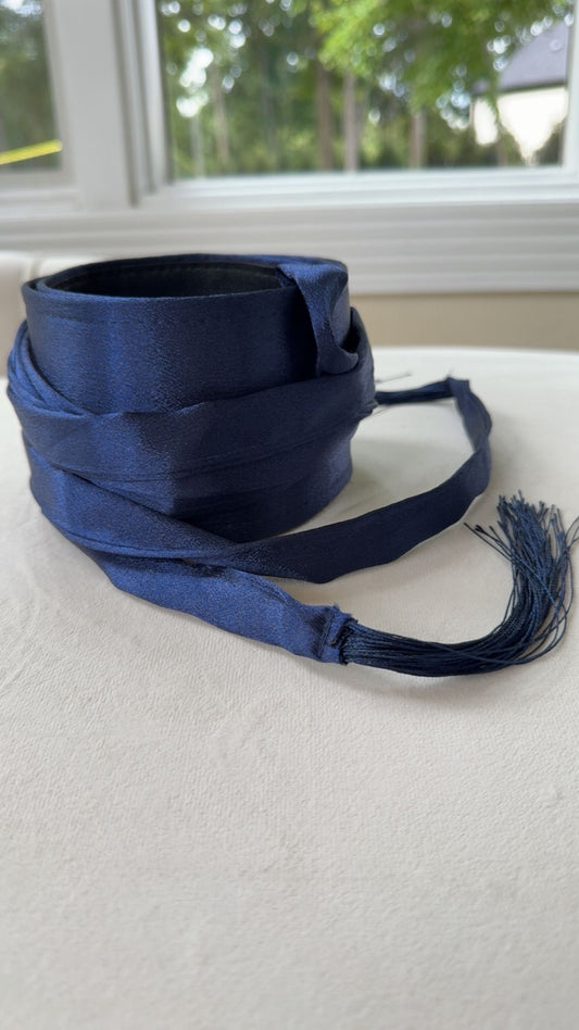 Blue Satin Belt