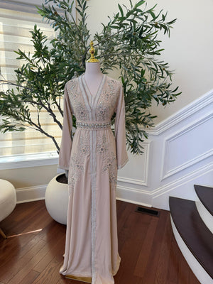 Cream Beaded Royale Kuftan
