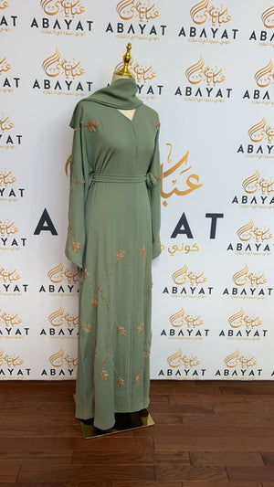 The Green Golden Charm Abaya#336