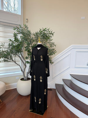 Black Golden Essence Abaya