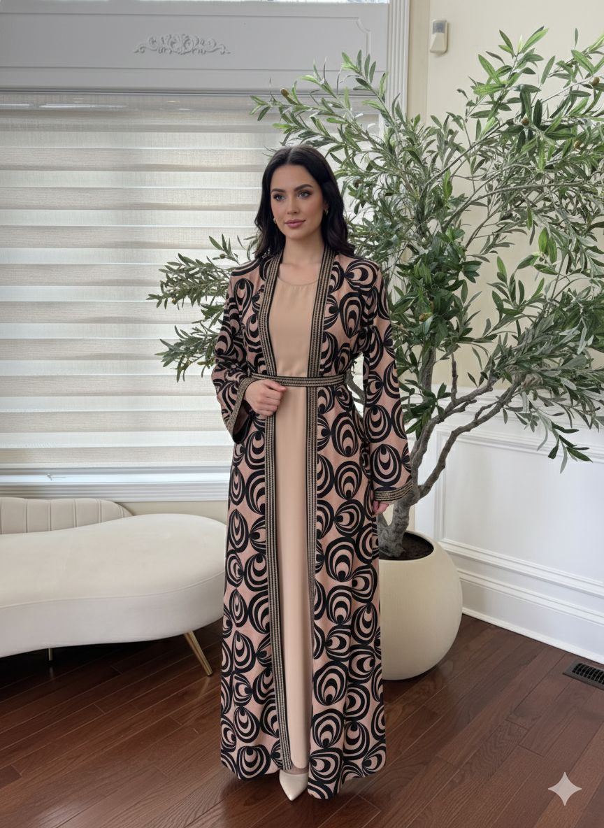 Midnight Dune Two-Piece Abaya