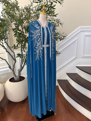 Turquoise Rose Royale Essence Kuftan