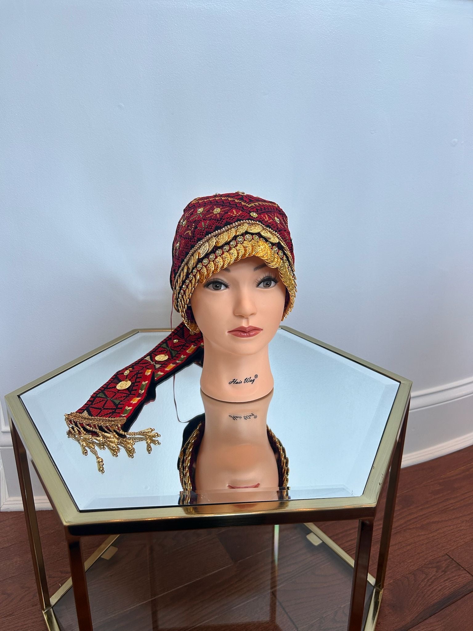 Embroidery Red Tatreez HeadPiece