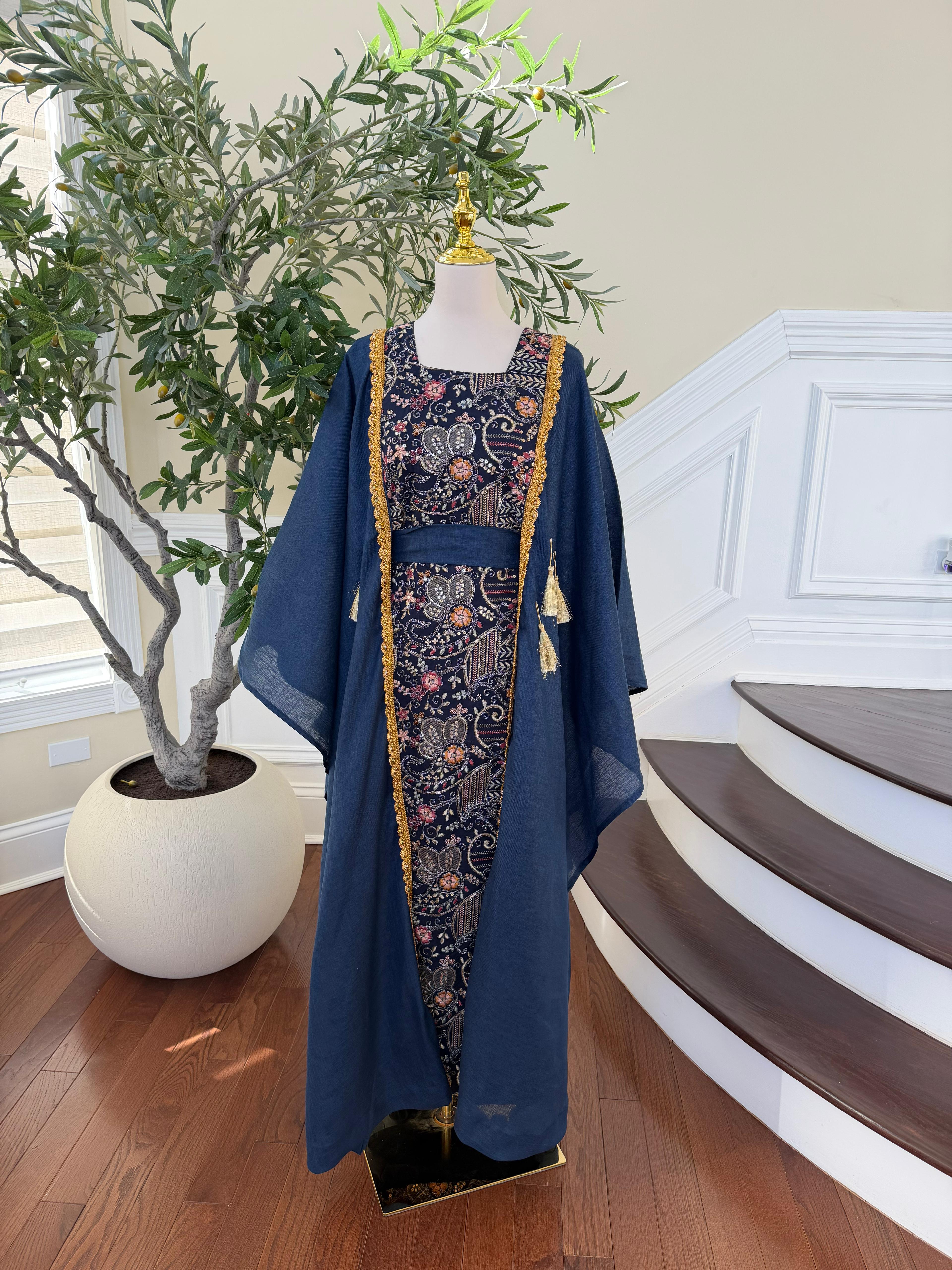 Celestial Blue Embroidery Dress