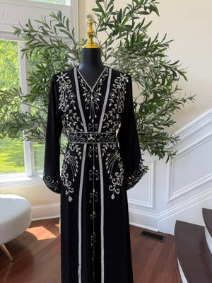 Black Two Piece Abaya Kuftan