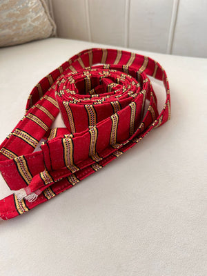 Red/ Gold Belt Siti Cashmere