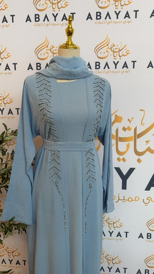 Charming Baby Blue Abaya