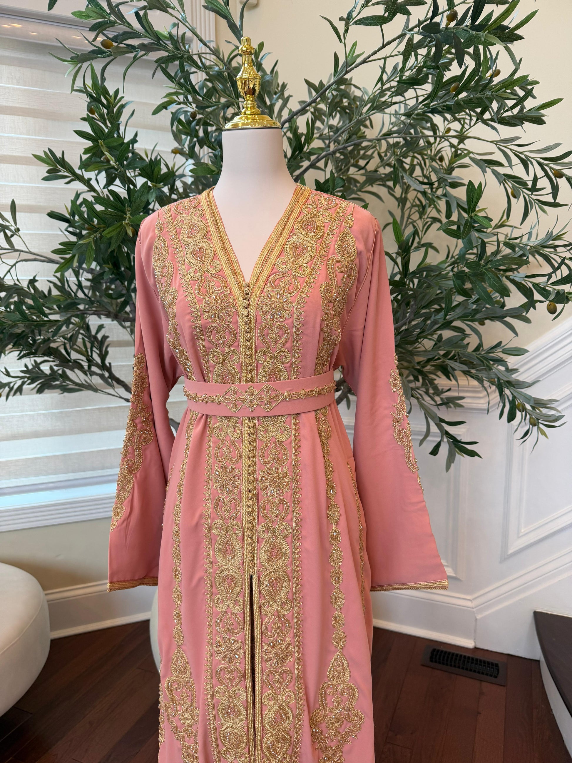 Peach Kuftan Elegance