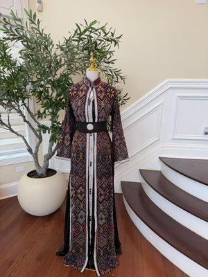 Black Embroidery Royale Kuftan