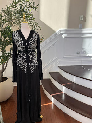 Black Beaded Stone Kuftan