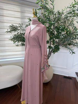 Rose Blush Sequin Abaya