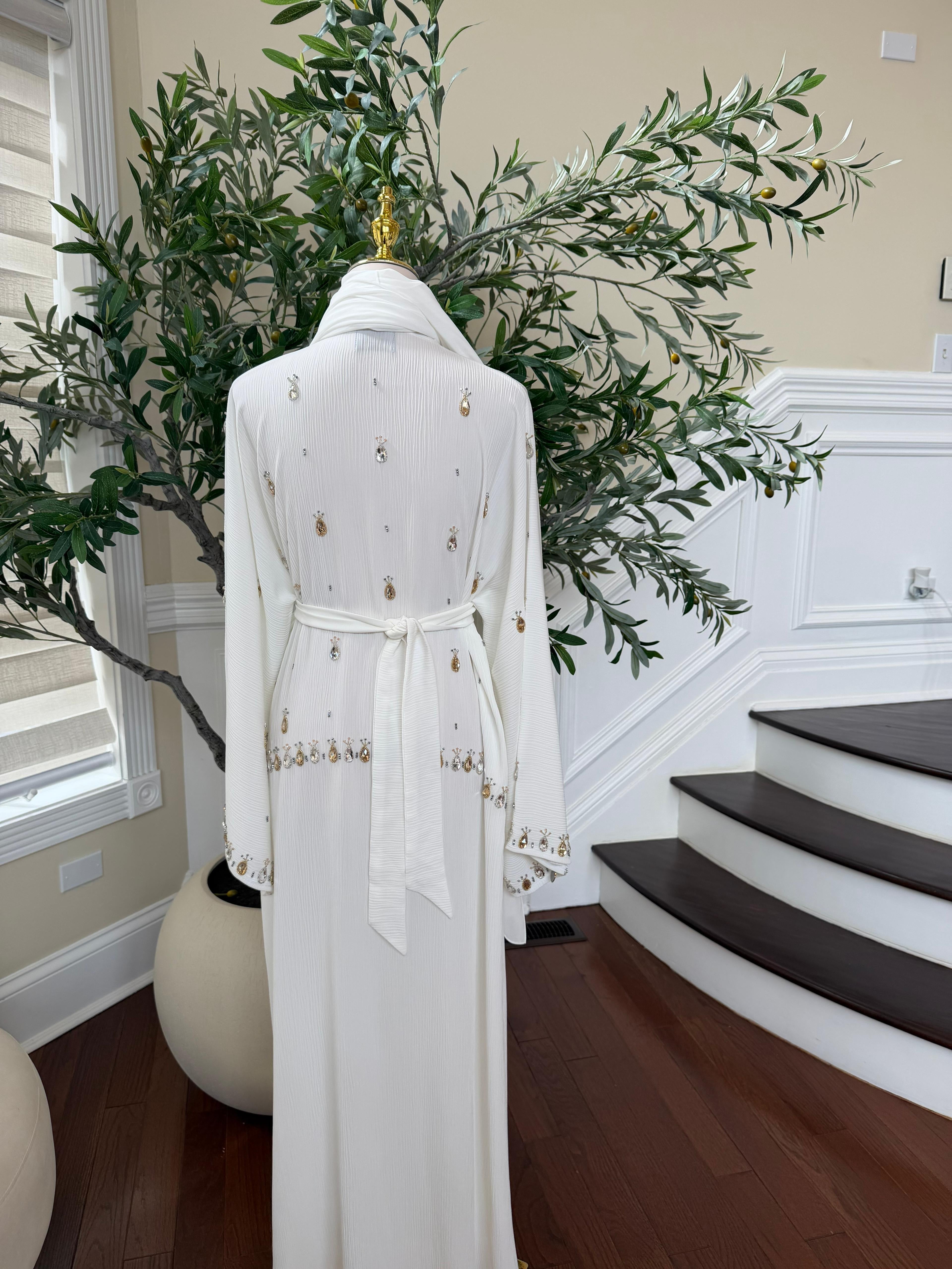 White Charm Essence Abaya