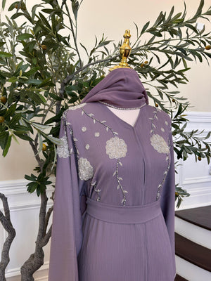 Lavender Charm Luxe Abaya
