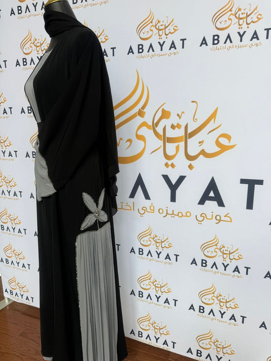 Elegant Grey Abaya Dress