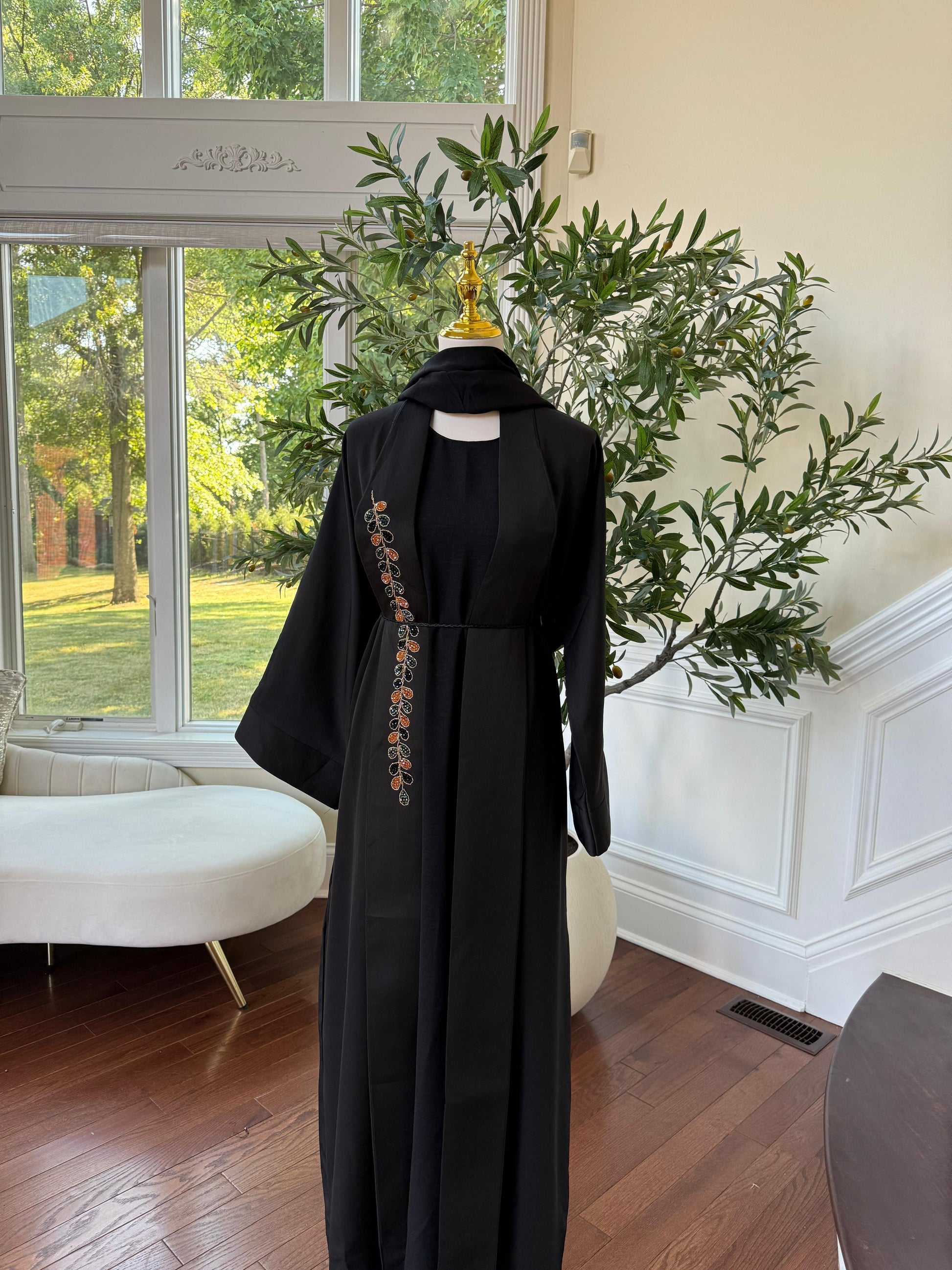 Black Two Piece Abaya