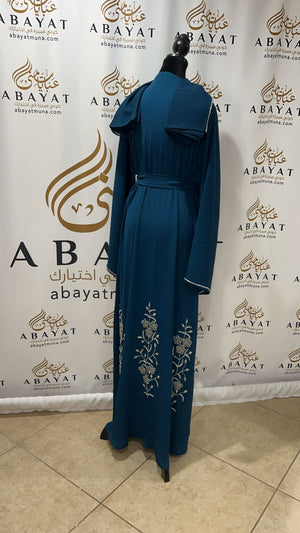 Gorgeous Blue and Silver Abaya #8097408
