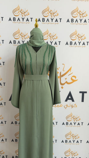 Layali Ramadan Collection: Sage Green Abaya