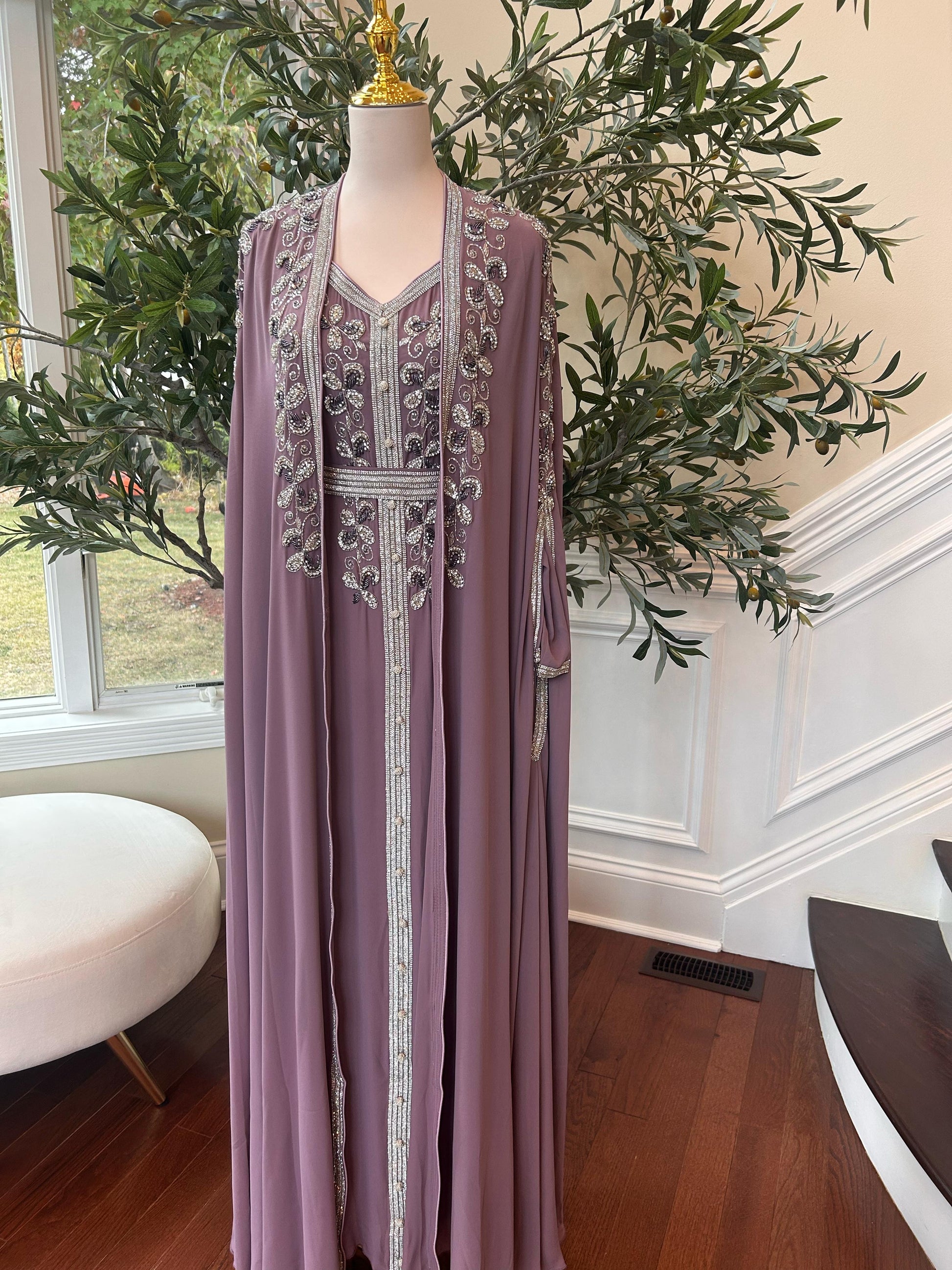 Purple Luxe Beaded Kuftan