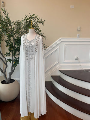 White Luxe Beaded Kuftan