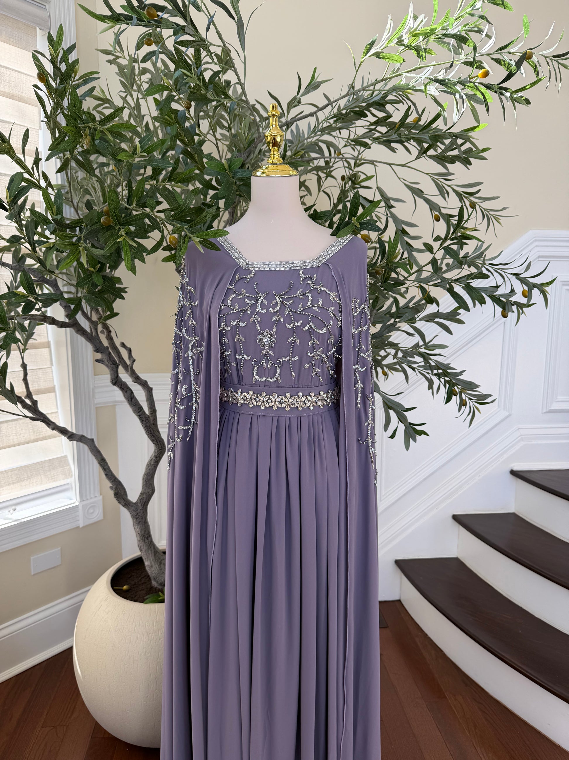Lavender Drape Elegance Kuftan