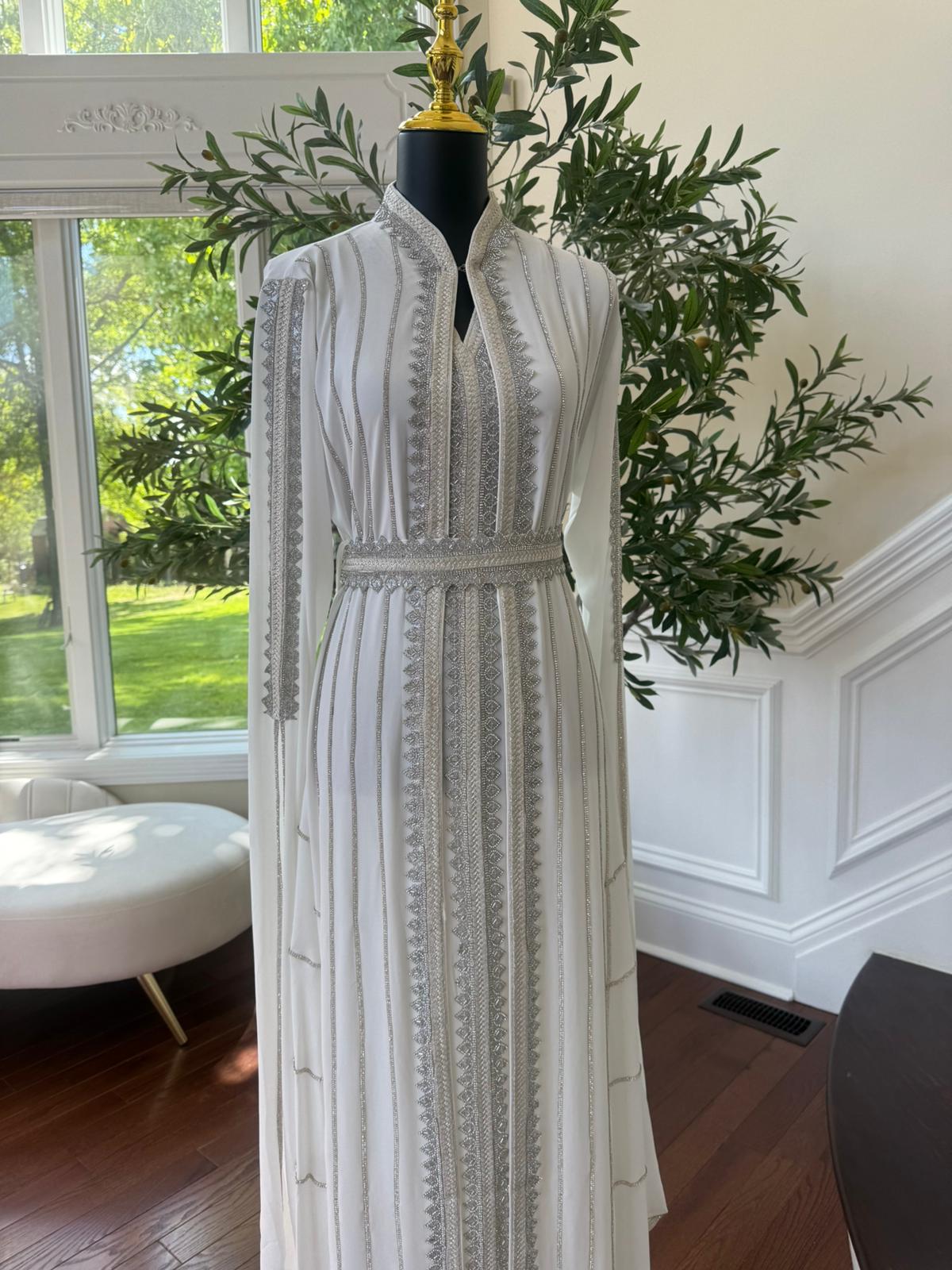Luxury White Kuftan
