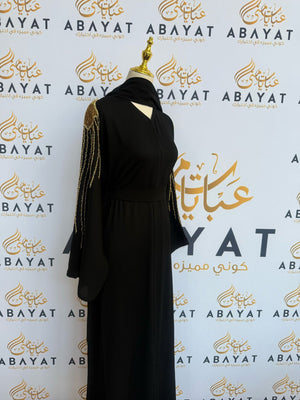 Golden Black Abaya