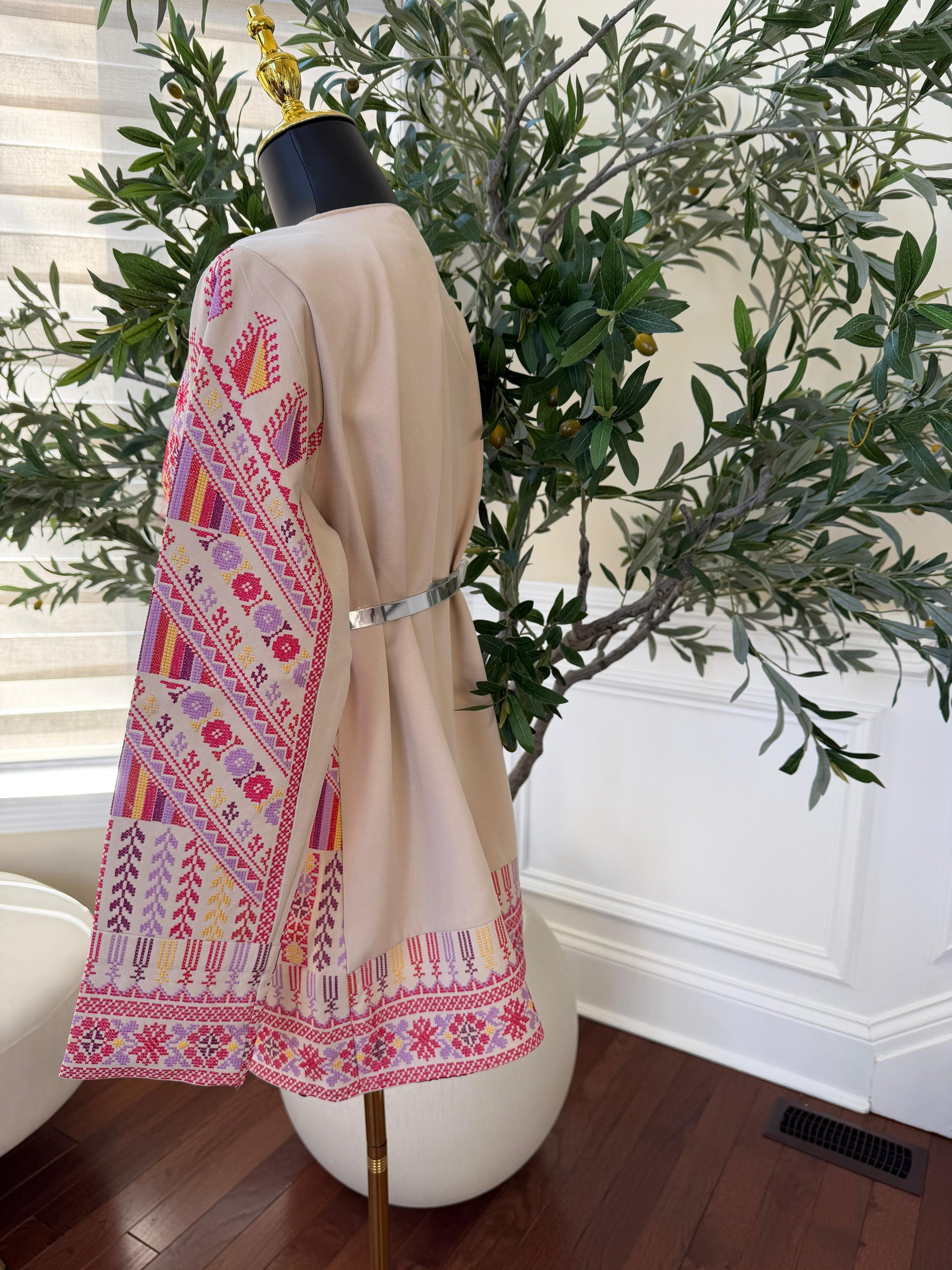 Pink Embroidery Tatreez Jacket