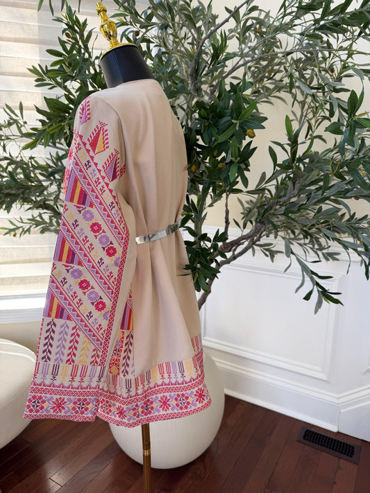 Pink Embroidery Tatreez Jacket