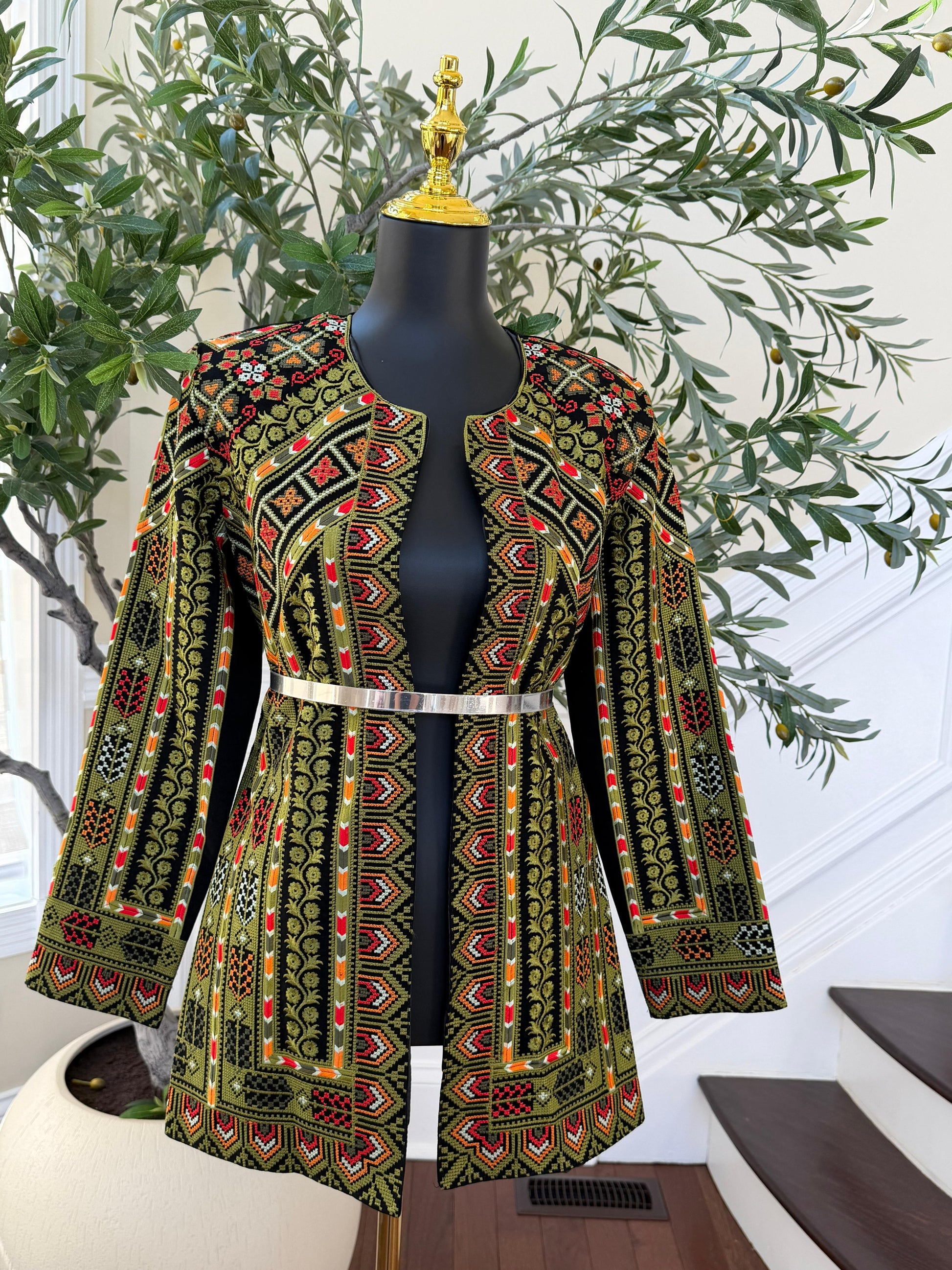 Green Tatreez Heritage Jacket