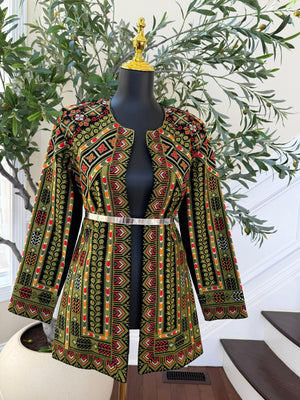 Green Tatreez Heritage Jacket