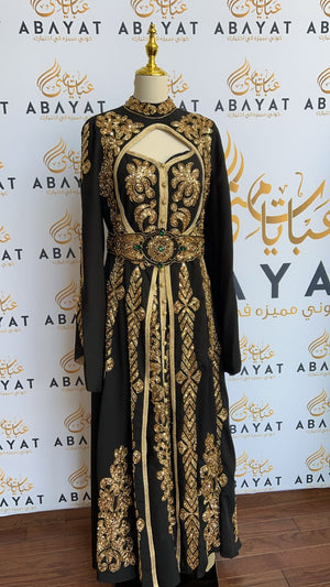 Golden Black Kuftan