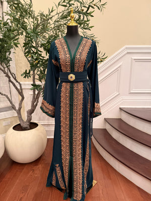 Golden Emerald Royale Kuftan