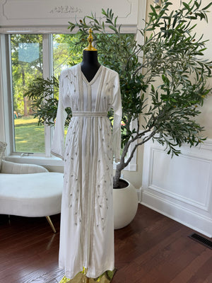 Floral White Grace Kuftan