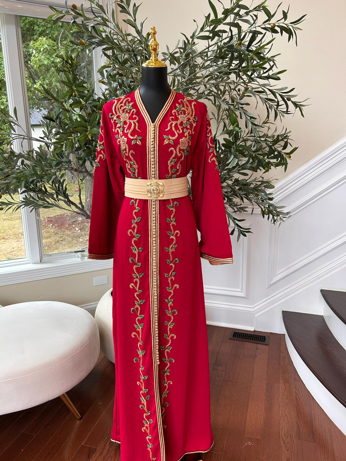 Hot Pink Elegance Gold Kuftan
