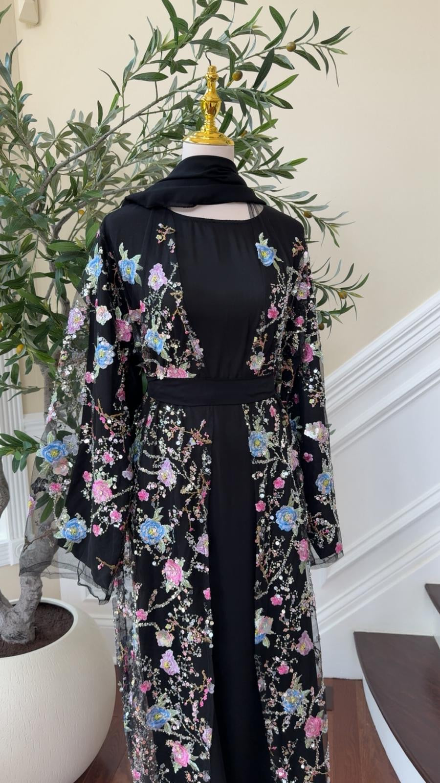 Twilight Bloom Abaya